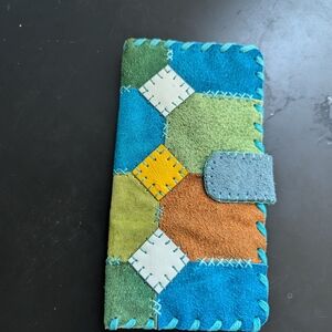 Beautiful Vintage Suede Patchwork Wallet